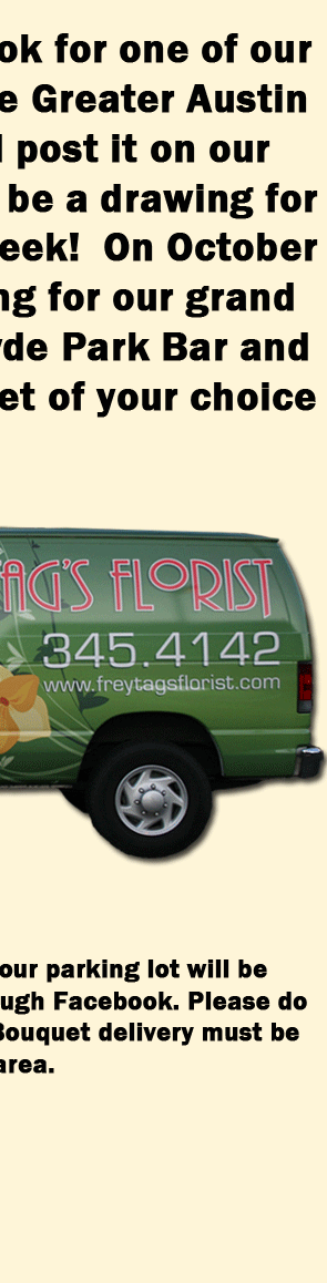See Our Van, Take a Picture, Win a Prize!