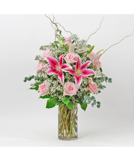 Luxury Pink Dozen Roses