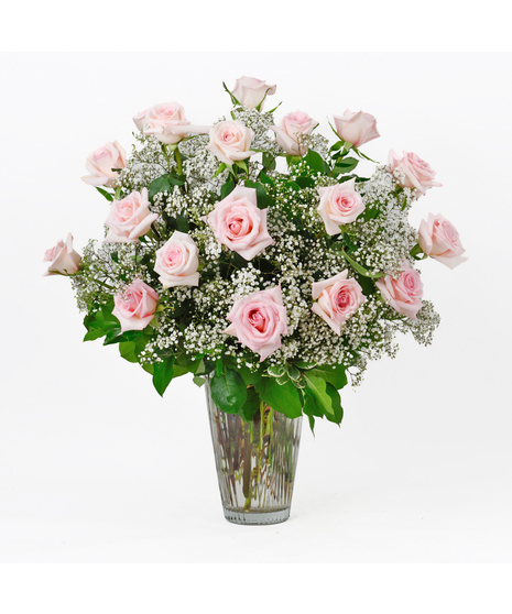 Twenty Four Pink Roses