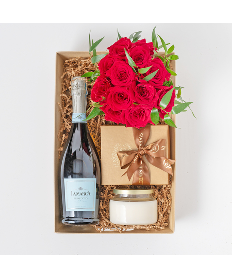 Choose between Josh Cellars Cabernet Sauvignon, Mionetto Prosecco Brut Rose, and La Marca Prosecco.