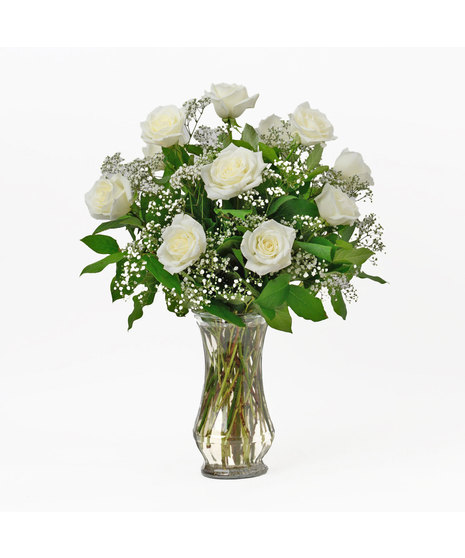 White Dozen Roses