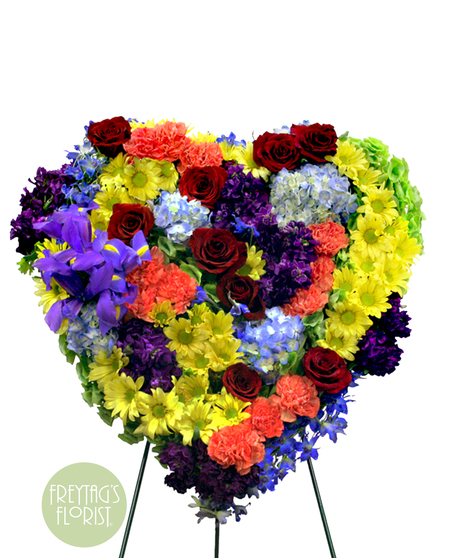 Solid Heart of Flowers