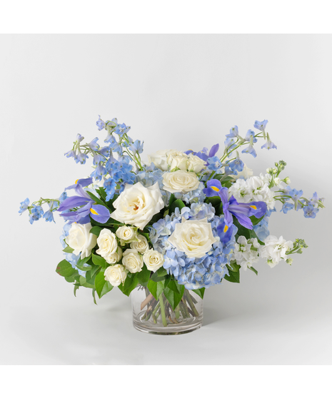 The Inspired Faith arrangement is a stunning tribute to the elegance and serenity of Hanukkah.