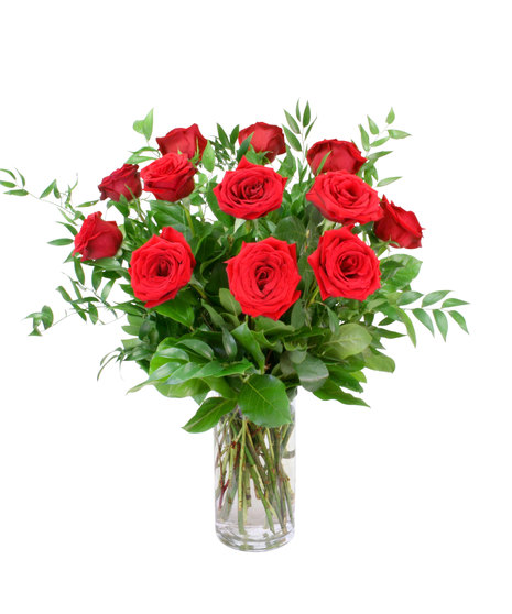 Luxurious, Classic Red Dozen Roses