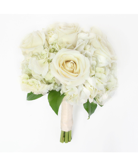 hydrangea and garden rose bouquet