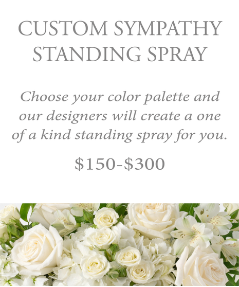 Custom Design Sympathy Standing Spray