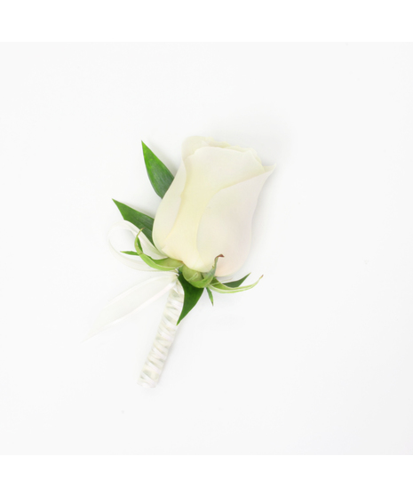 White Rose Boutonniere