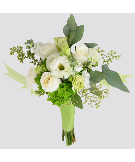 Pristine -Blossoms -Tied Bouquet